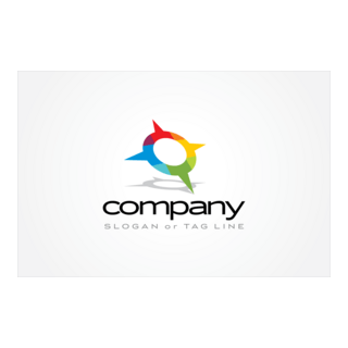 Rainbow Compass Logo PNG Vector