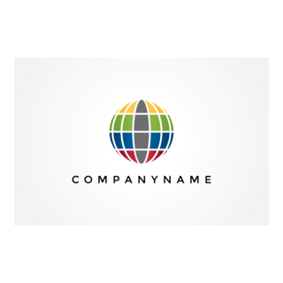 Rainbow Globe Logo PNG Vector