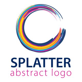 Rounded Splatter Shape Logo PNG Vector