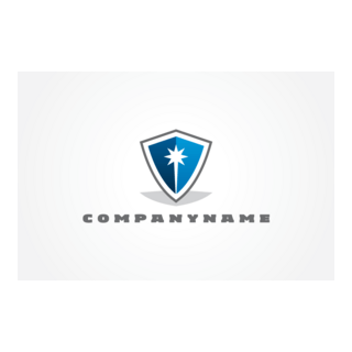 Shooting Star Shield Logo PNG Vector