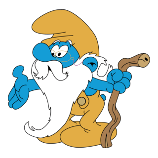 Smurf Grandfather Logo PNG Vector