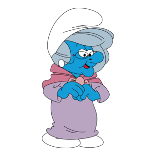 Smurf Grandmother Logo PNG Vector