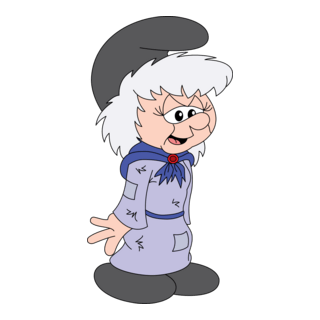 Smurf Grandmother Logo PNG Vector