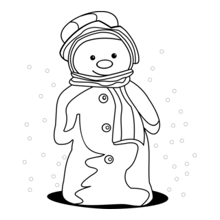 Snowman Logo PNG Vector