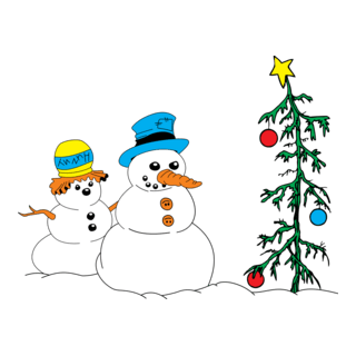 Snowman Logo PNG Vector