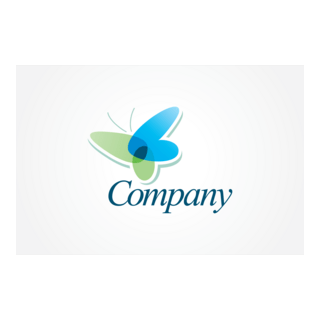 Transparent Butterfly Logo PNG Vector