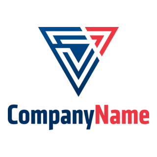 V Triangle Logo PNG Vector