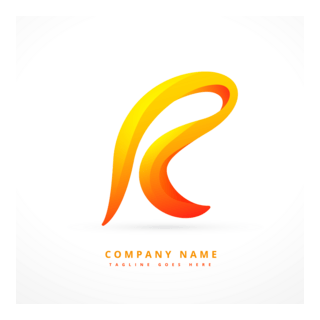 Wavy Letter Logo PNG Vector