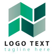 Abstract geometrical green tones Logo PNG Vector