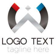 Abstract Metal Semicircle Logo PNG Vector