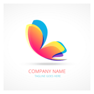 Colorful butterfly Logo PNG Vector