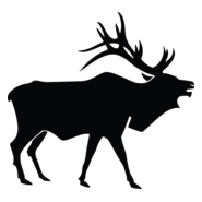 Elk Silhouette Logo PNG Vector