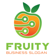 Fruit Technology Logo PNG Vector