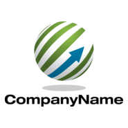 Globe Arrow Logo PNG Vector