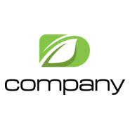 Letter D Leaf Logo PNG Vector