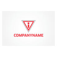 Letter I Triangle Logo PNG Vector