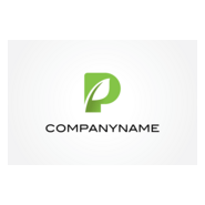 Letter P Plant Logo PNG Vector