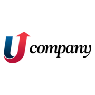 Letter U Arrow Logo PNG Vector