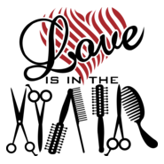Love is in the Hair Logo PNG Vector