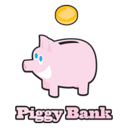 Piggy Bank Logo PNG Vector