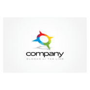 Rainbow Compass Logo PNG Vector