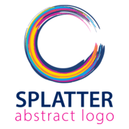 Rounded Splatter Shape Logo PNG Vector