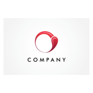 Shiny Red O Logo PNG Vector