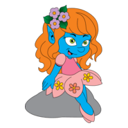 Smurf Fairy Logo PNG Vector