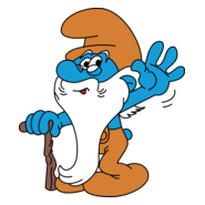 Smurf Grandfather Logo PNG Vector