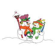 Snowman Logo PNG Vector