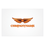 Steampunk Wings Logo PNG Vector