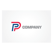 Two-Tone P Logo PNG Vector