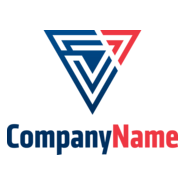 V Triangle Logo PNG Vector