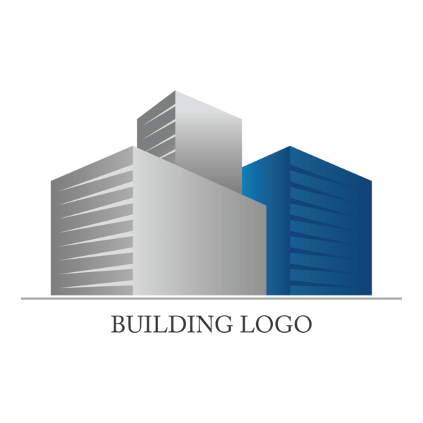 3d Building Design Logo PNG Vector