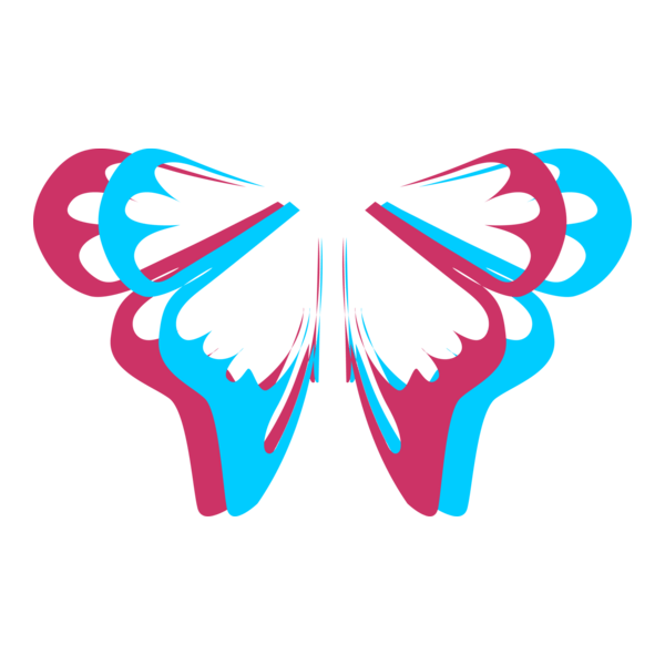 3d Butterfly Logo PNG Vector