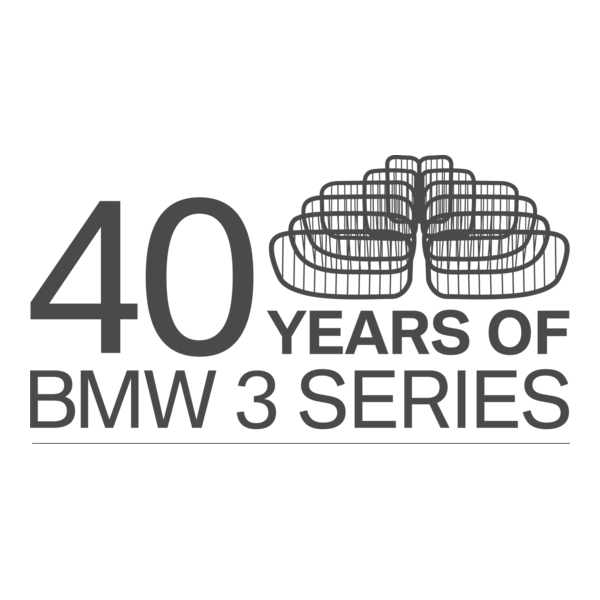 40 Years BMW 3 Series Logo PNG Vector
