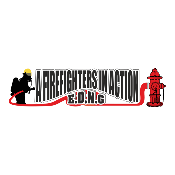 a firefighters in action Logo PNG Vector
