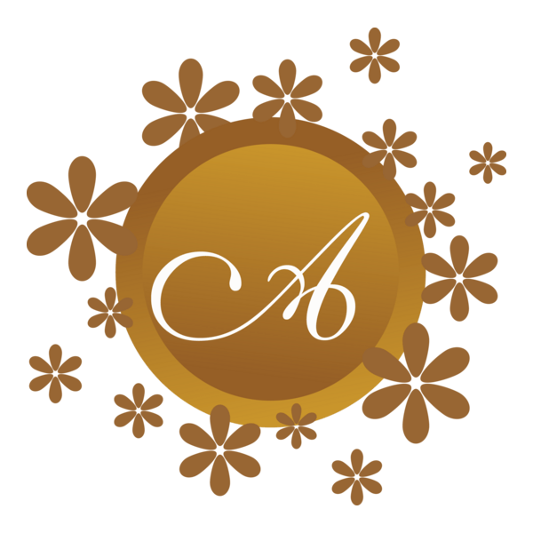 A Letter Flower Logo PNG Vector