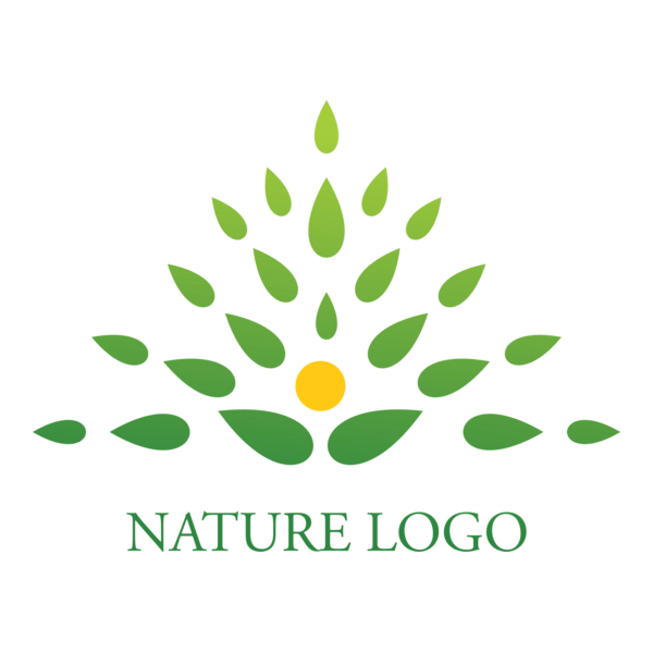 A Letter Nature Logo PNG Vector