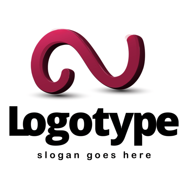 Abstract 3D Wavy Logo PNG Vector