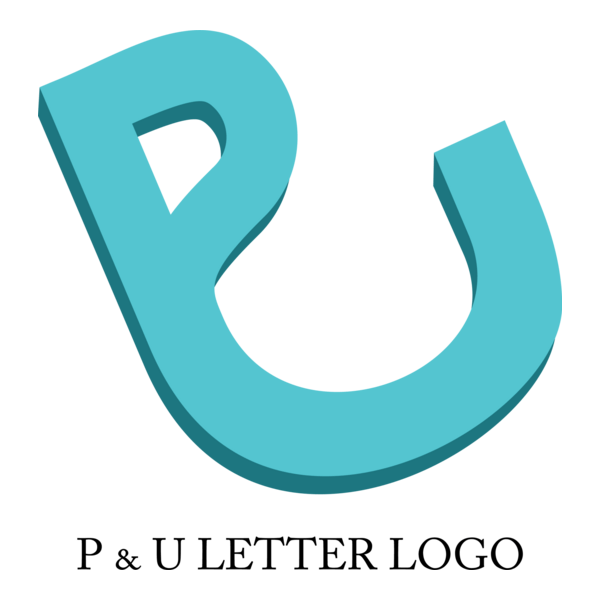 Alphabet P U Design Logo PNG Vector