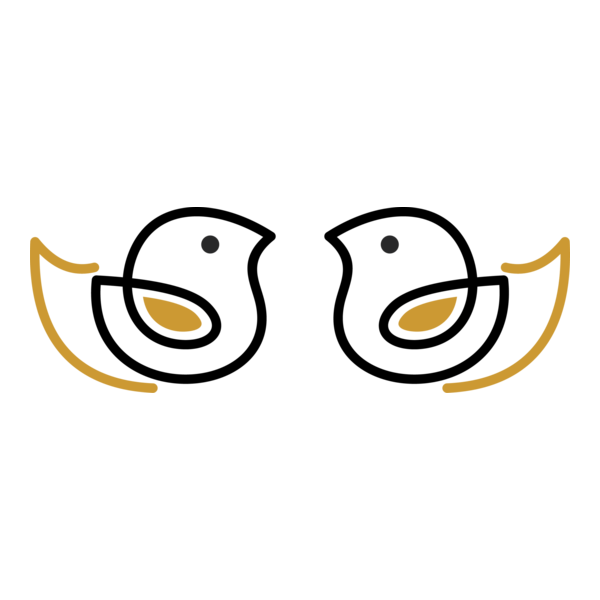 Art Line Birds Logo PNG Vector