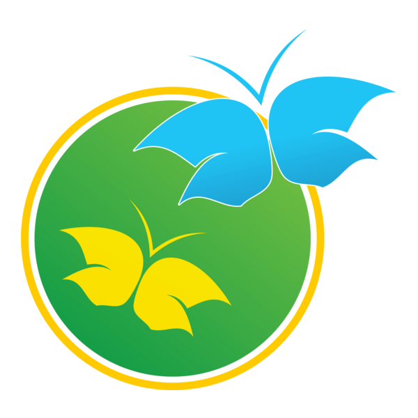 Art Two Butterfly Logo PNG Vector