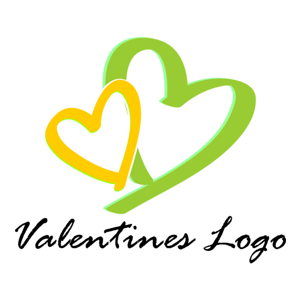 Art Valentines Heart Logo PNG Vector