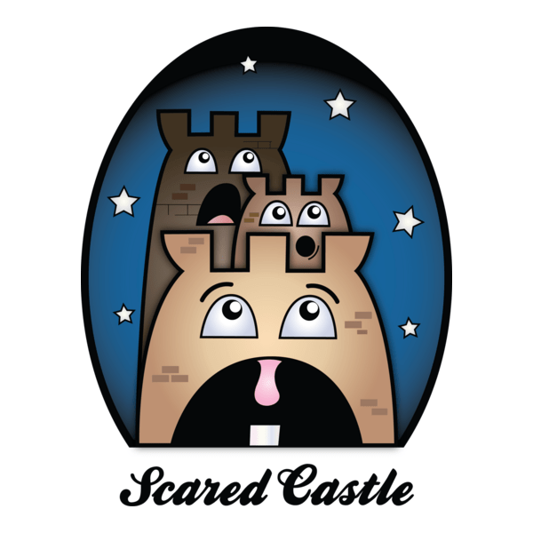 Baby Face Scared Castle Logo PNG Vector