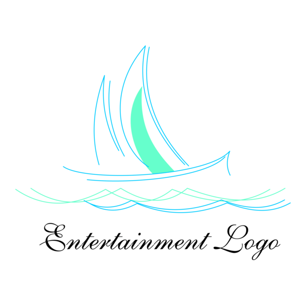 Beach Sea Boat Entertainment Logo PNG Vector