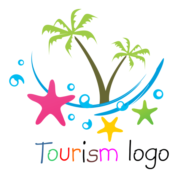 Beach Tourism Logo PNG Vector