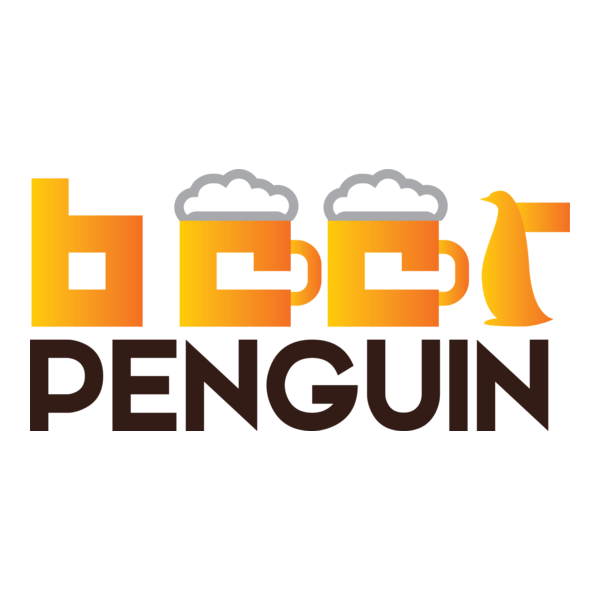 Beer Penguin Logo PNG Vector