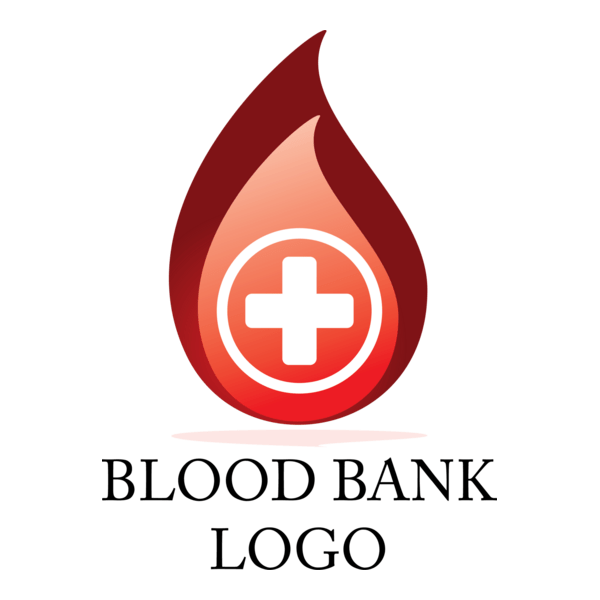 Blood Drop Hospital Logo PNG Vector