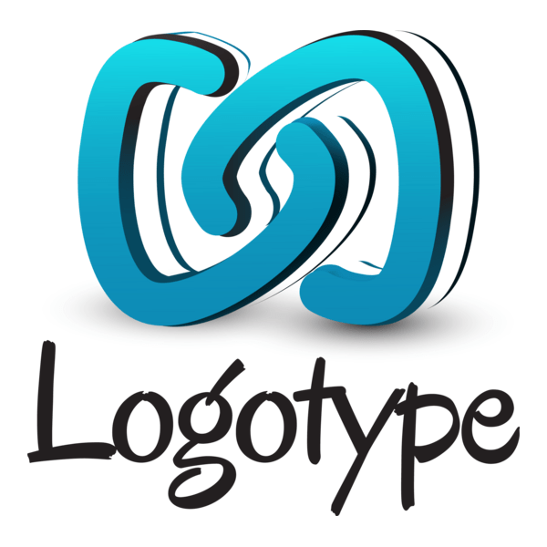 Blue 3D Communication Logo PNG Vector